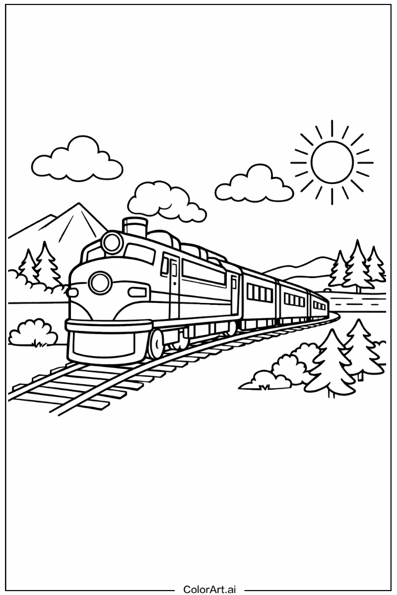Train with Scenic train Theme