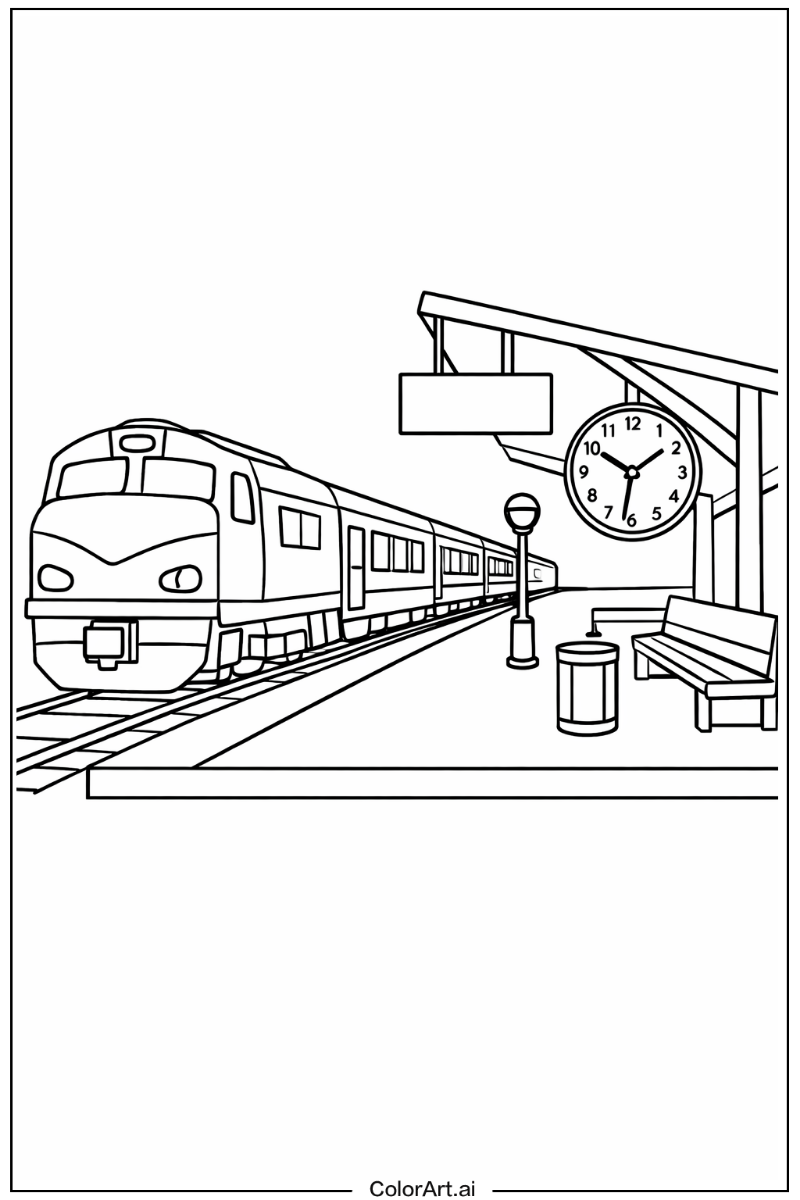 Railway station Train Scene