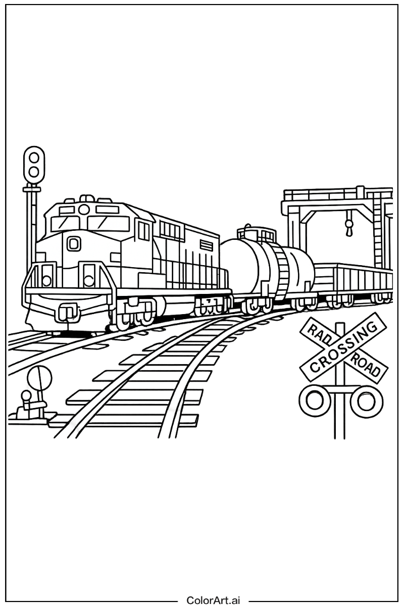 Train yard Train Scene