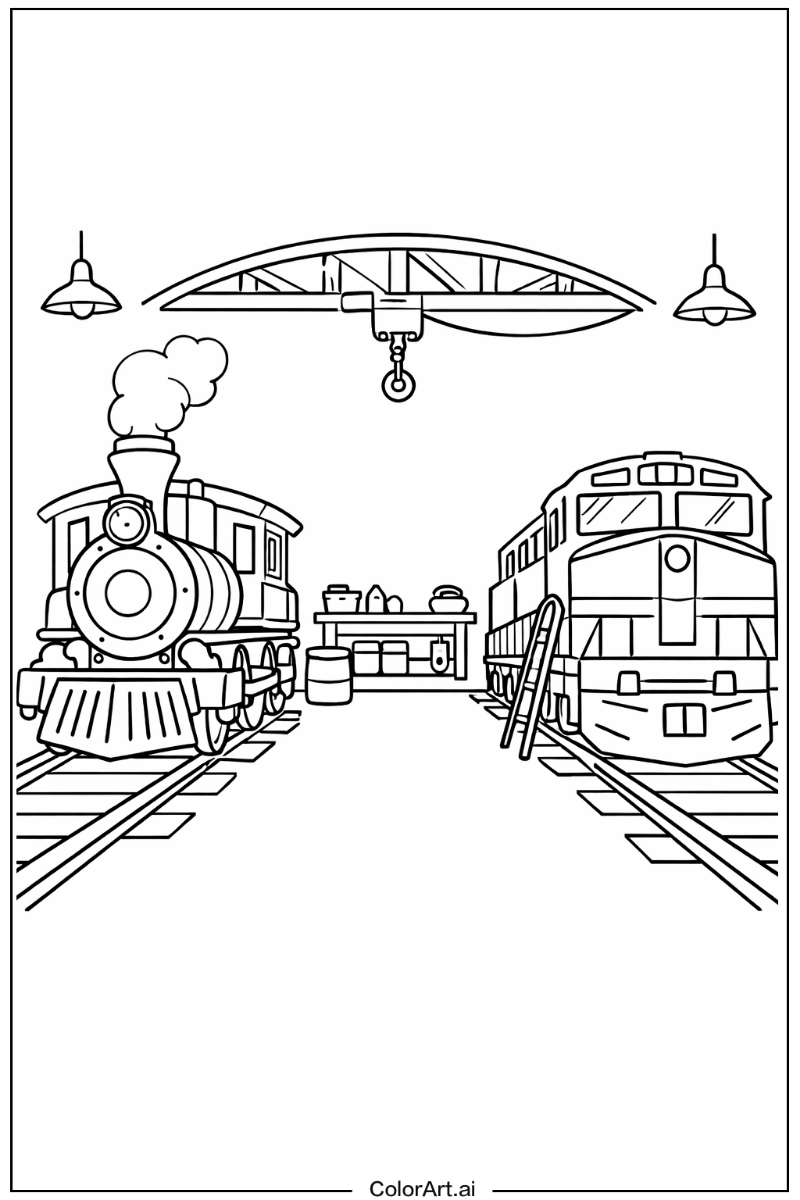 Train with Train depot Theme