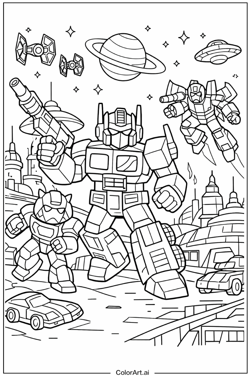 Cybertron Transformers Scene