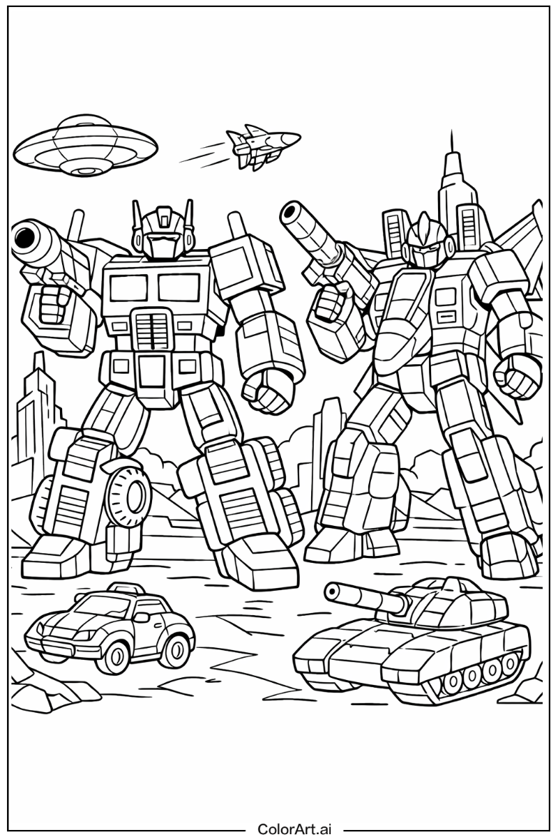 Science fiction Transformers Scene