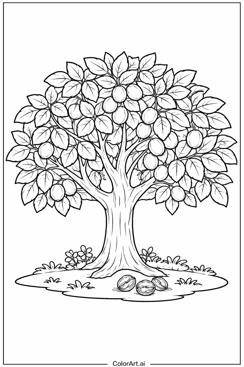 Tree with Walnut tree Theme