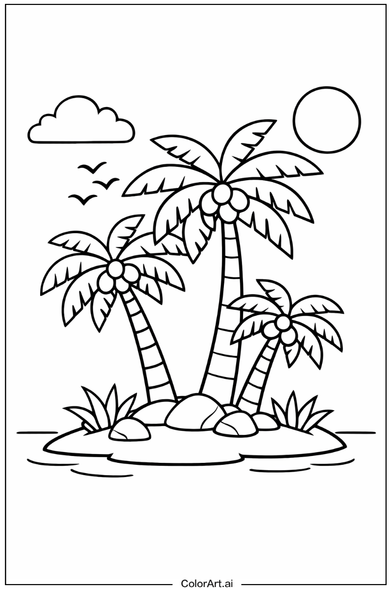 Tree with Palm tree Theme