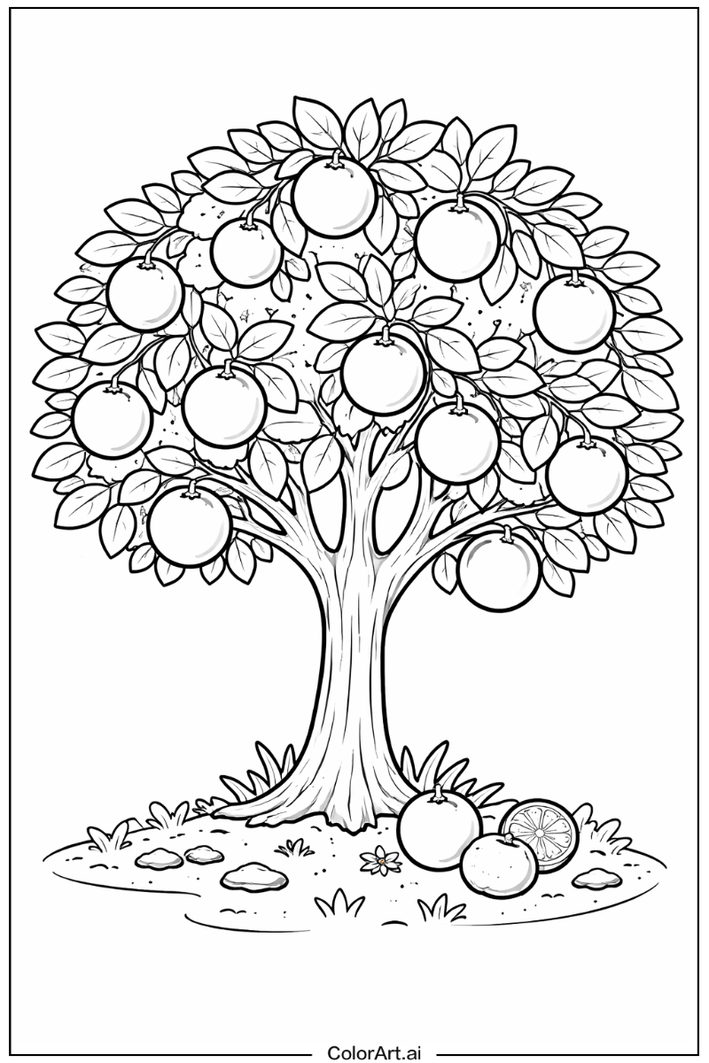 Tree with Orange tree Theme