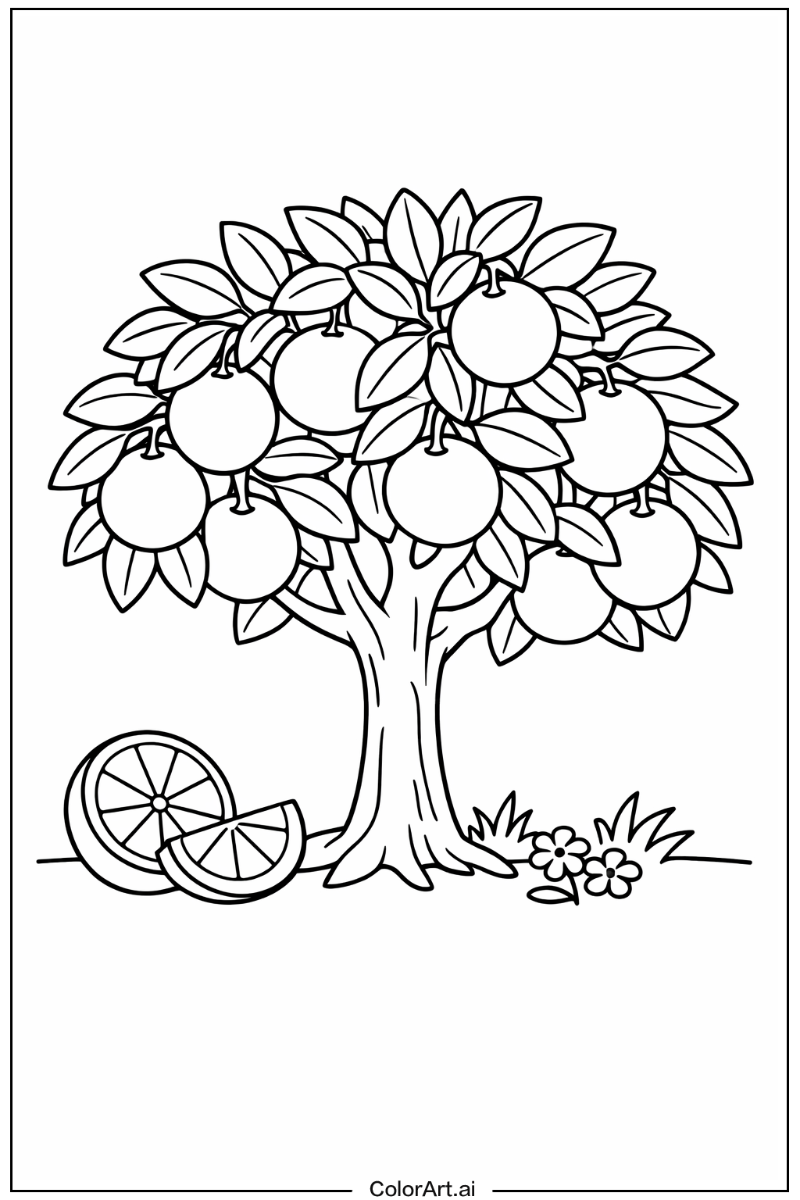 Tree with Grapefruit tree Theme