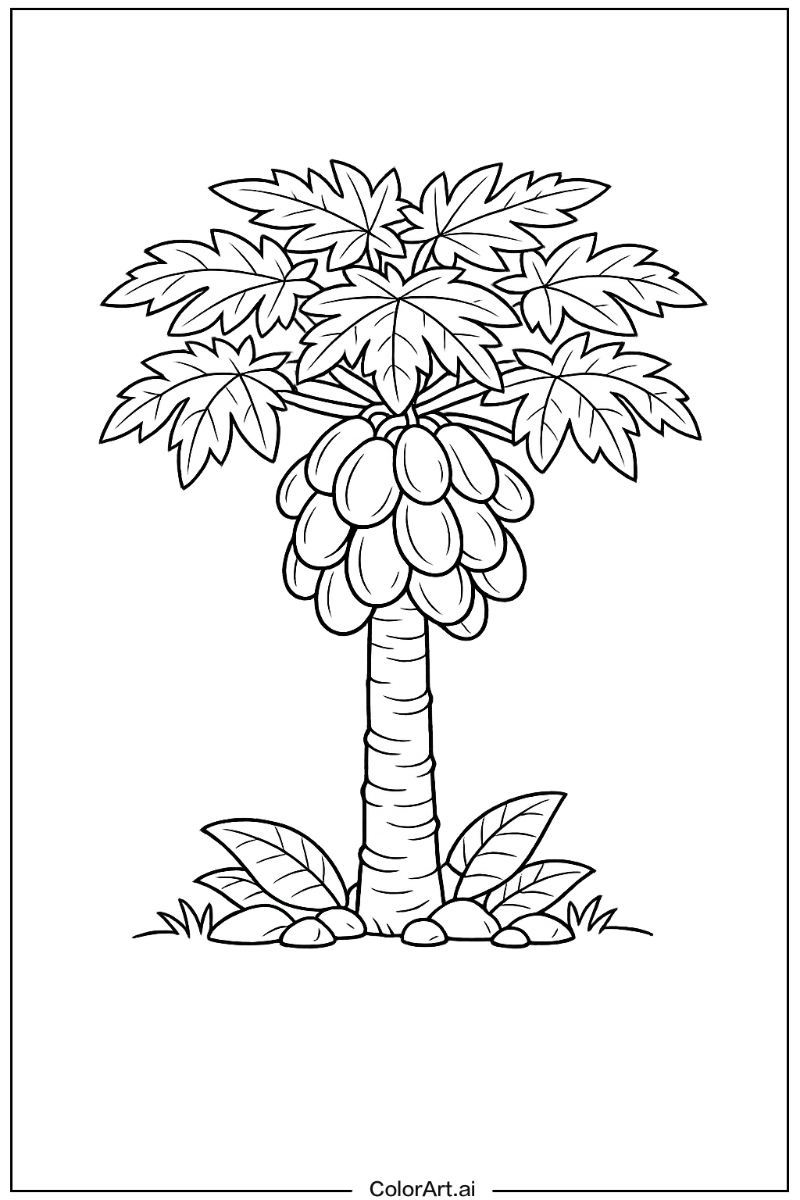 Tree with Papaya tree Theme