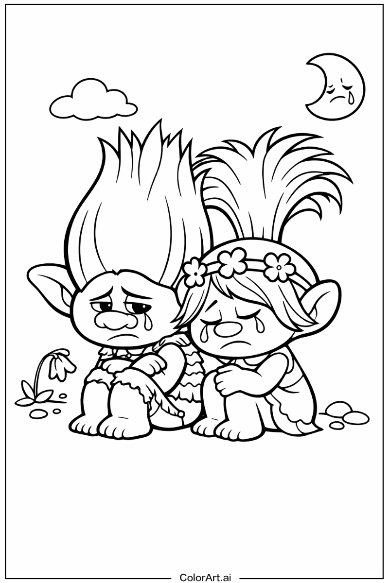 Trolls sad moment Trolls Design