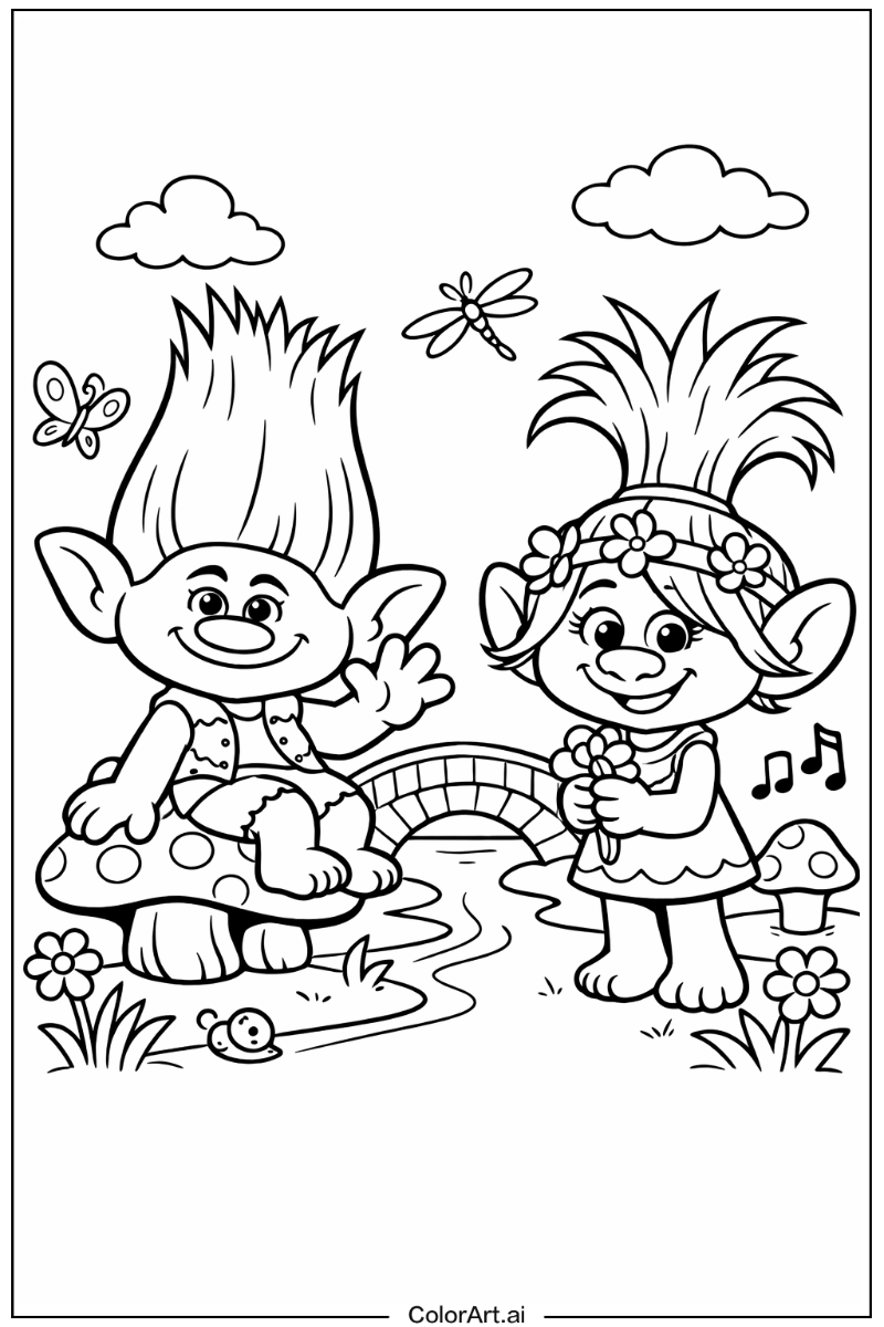 Trolls with Branch trolls Theme 2