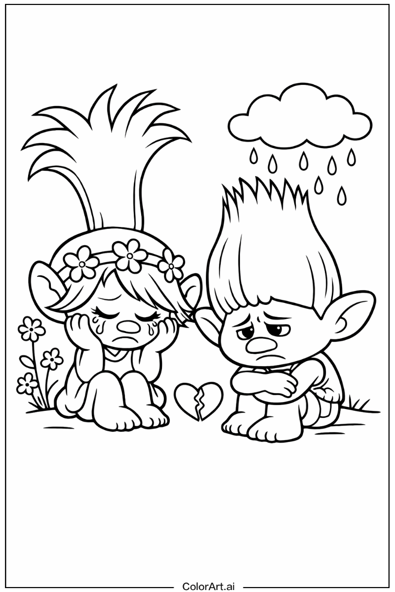Trolls sad moment Trolls Design 2