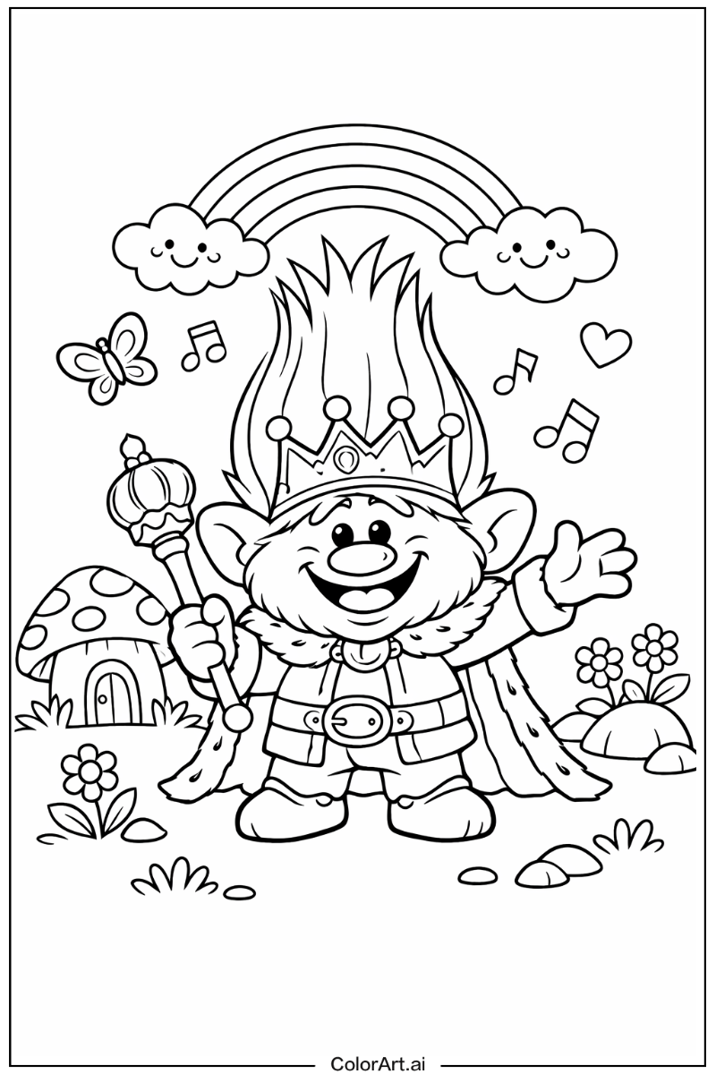 Trolls with King peppy trolls Theme