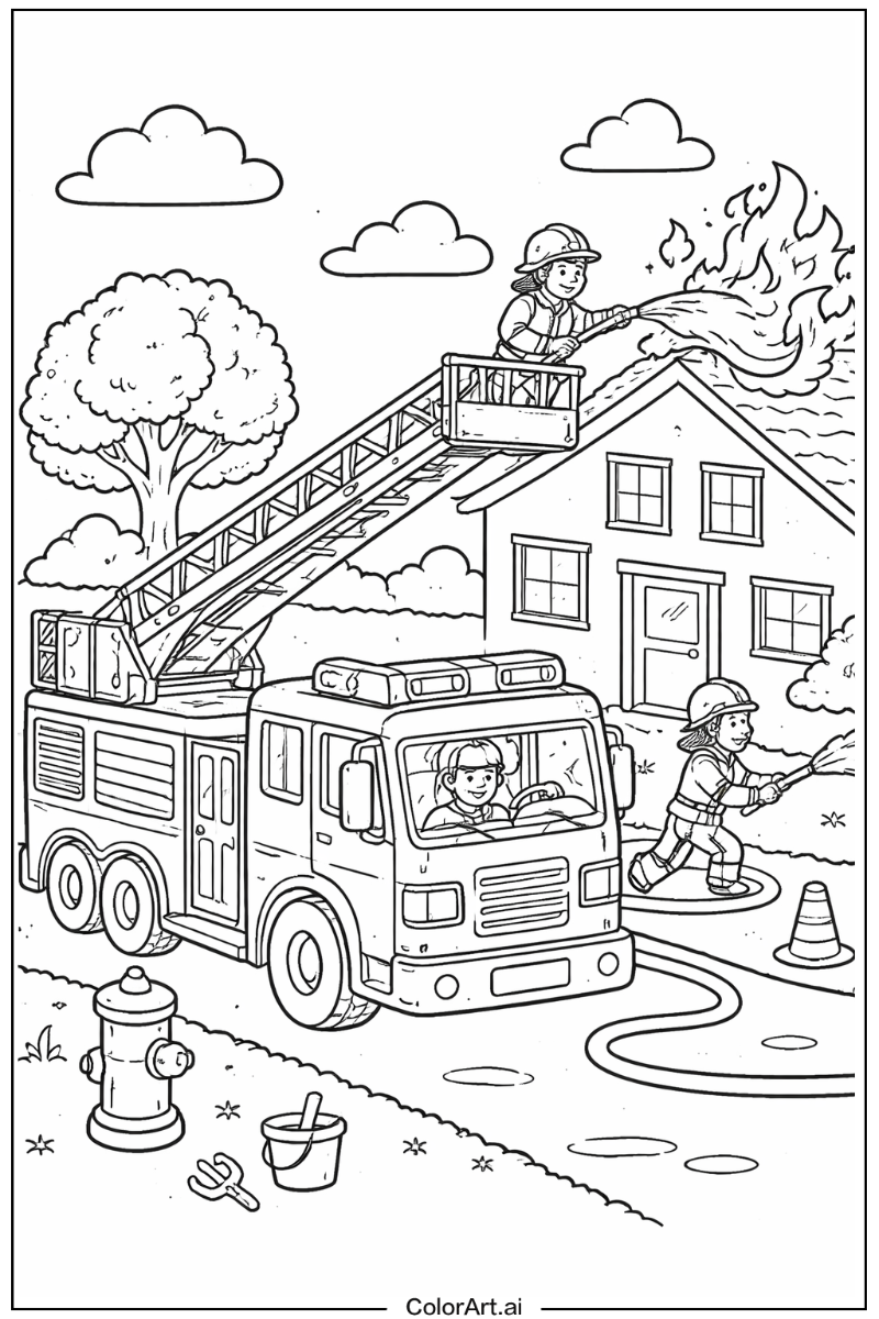 Truck with Fire truck Theme