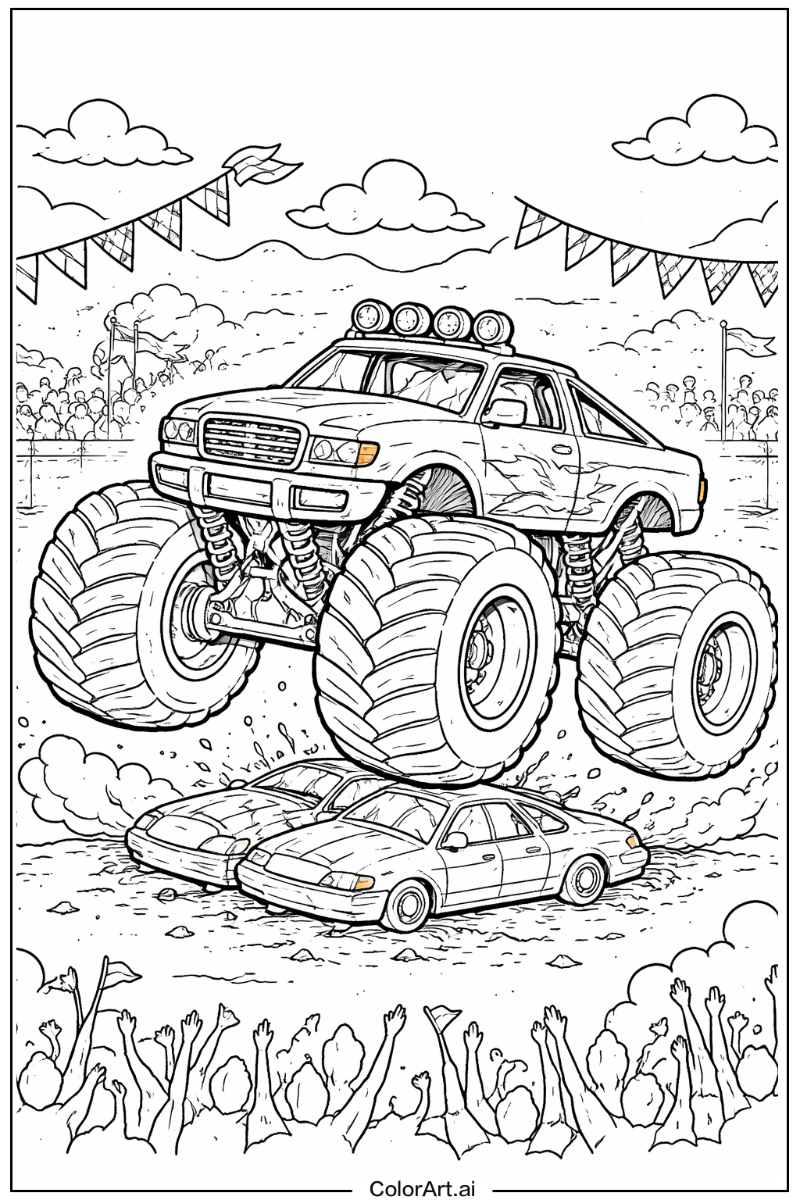 Truck with Monster truck Theme