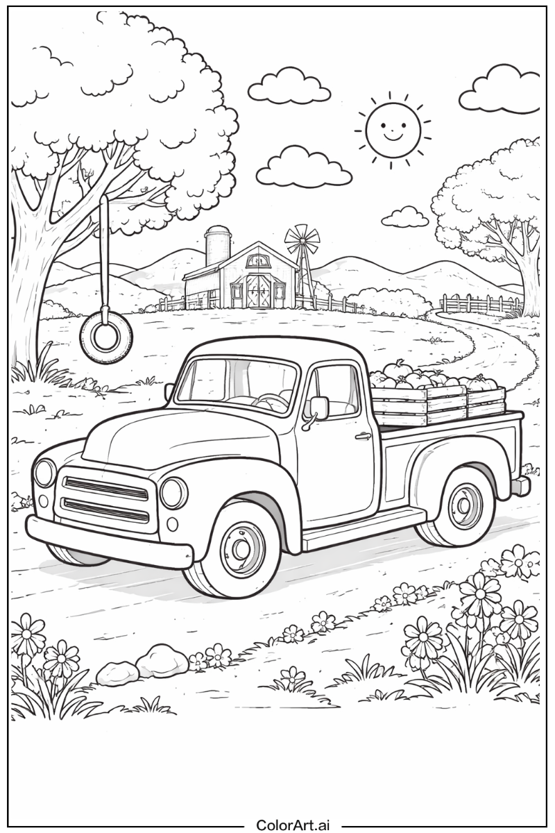 Truck with Pickup truck Theme