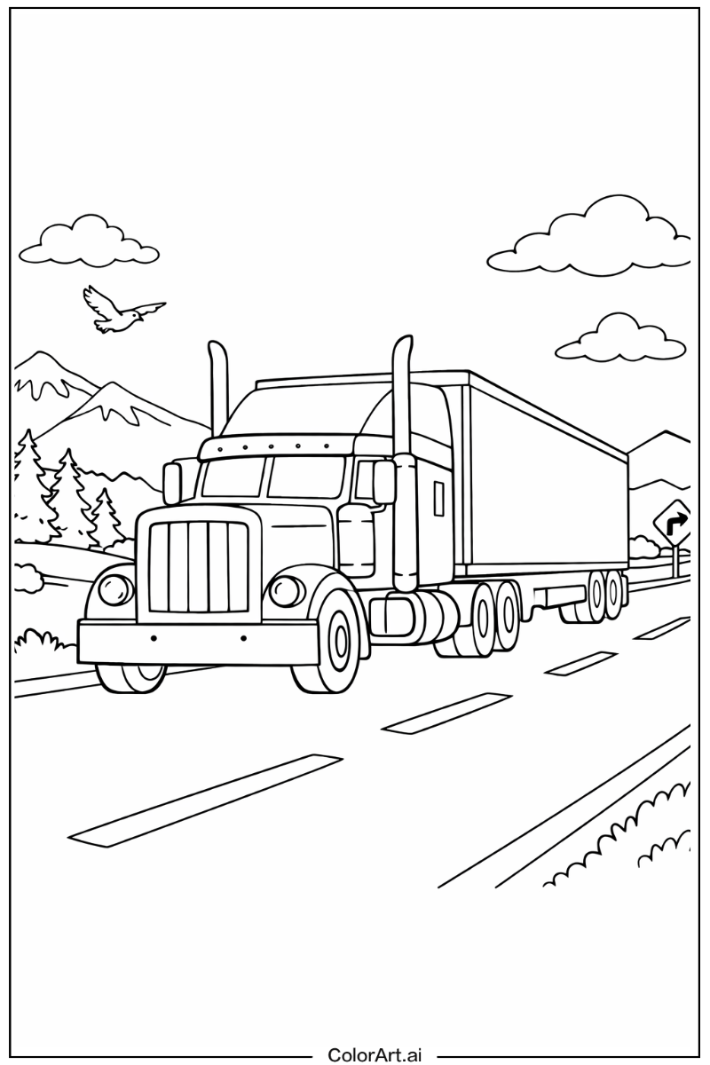 Truck with Road Theme