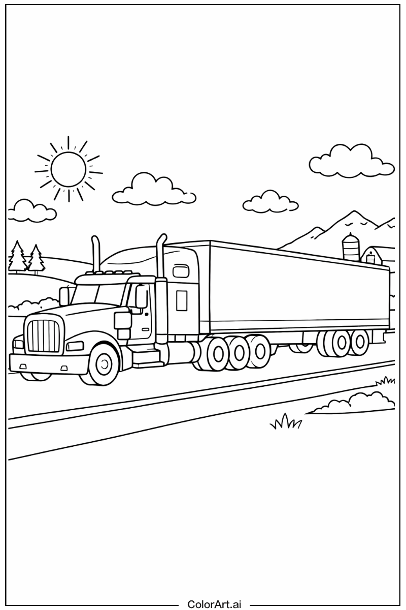 Tractor trailer Truck Design 2