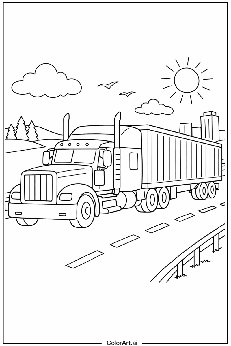 Truck with Freight Theme 2