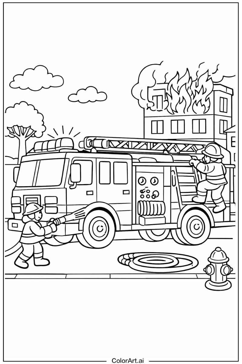 Truck with Fire truck Theme 2