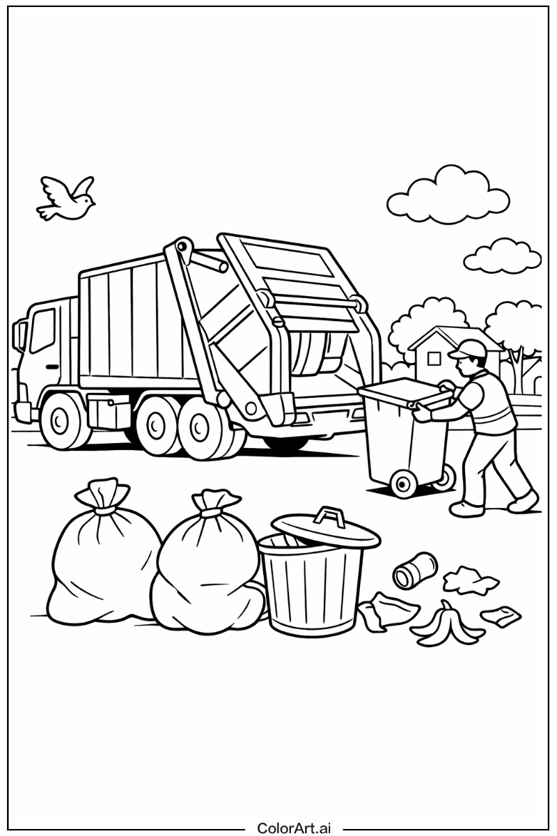 Garbage truck Truck Scene 2