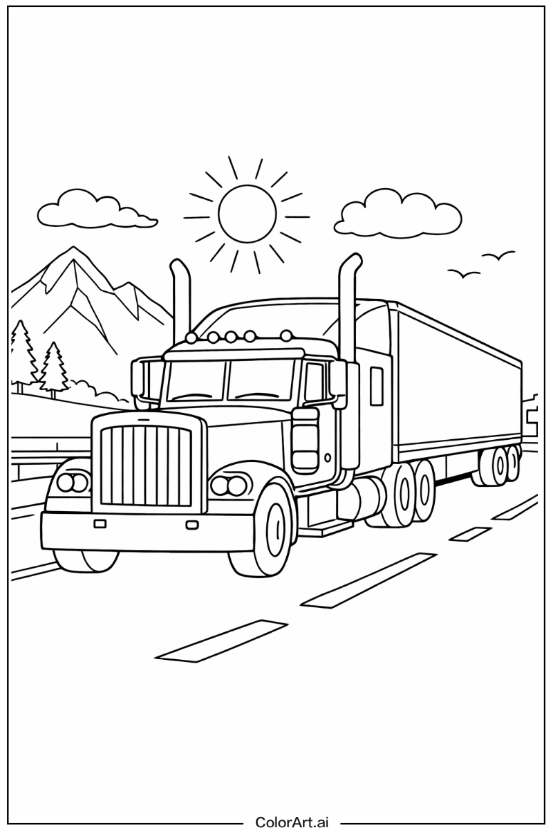 Truck with Big rig Theme