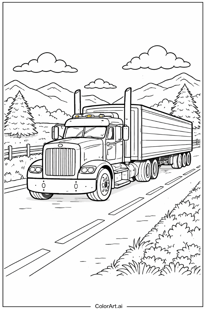 Tractor trailer Truck Design