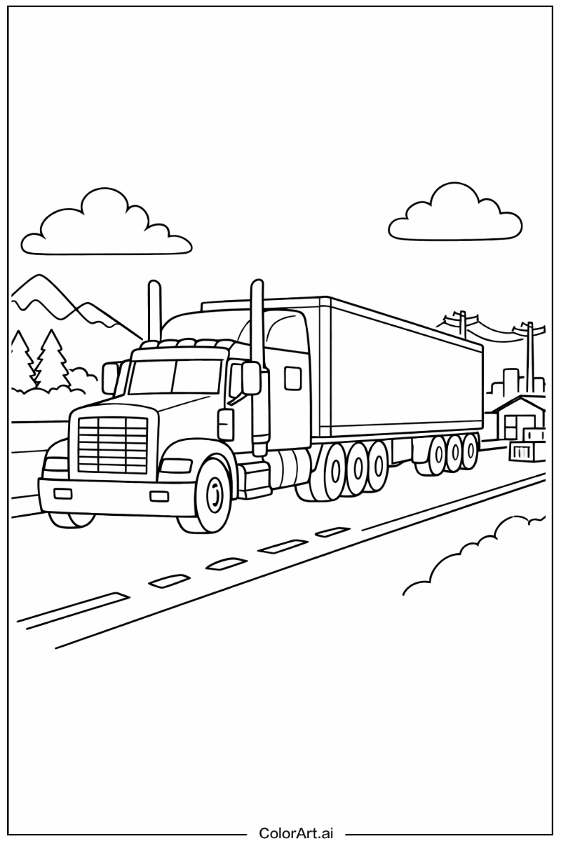 Truck with Freight Theme