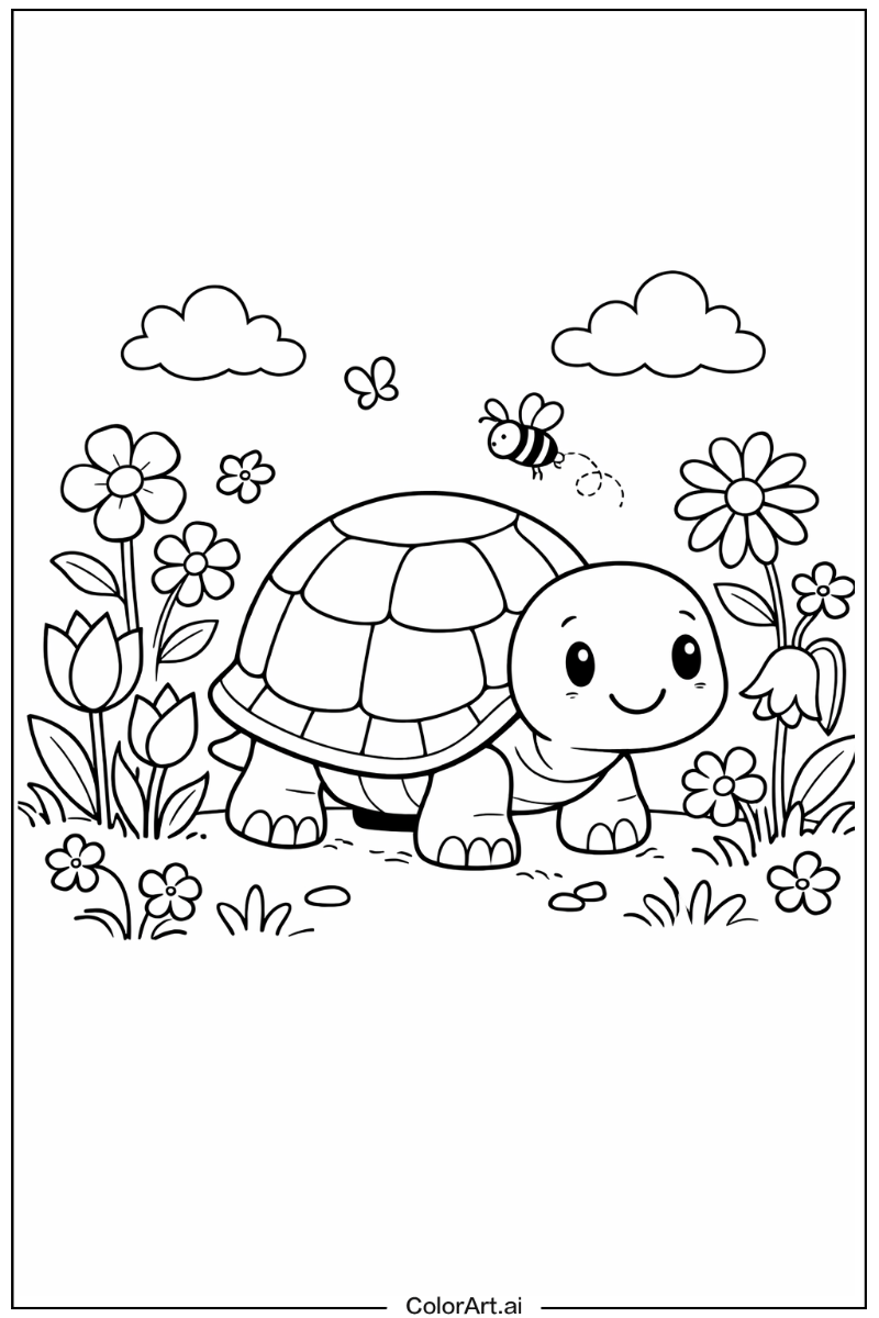 Turtle in a Garden 3