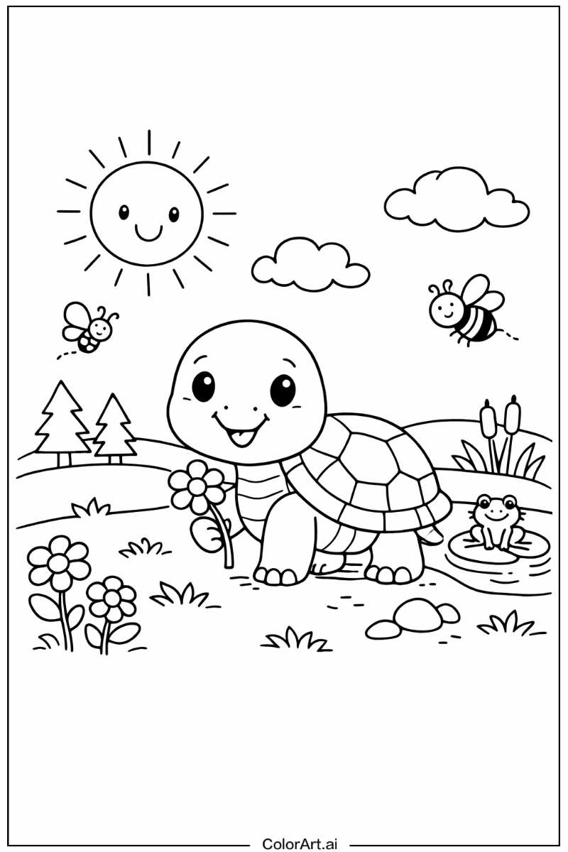 Turtle Playing Outside 1