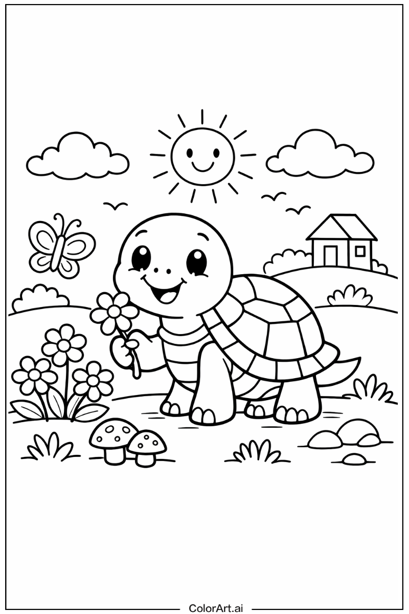 Turtle Playing Outside 4