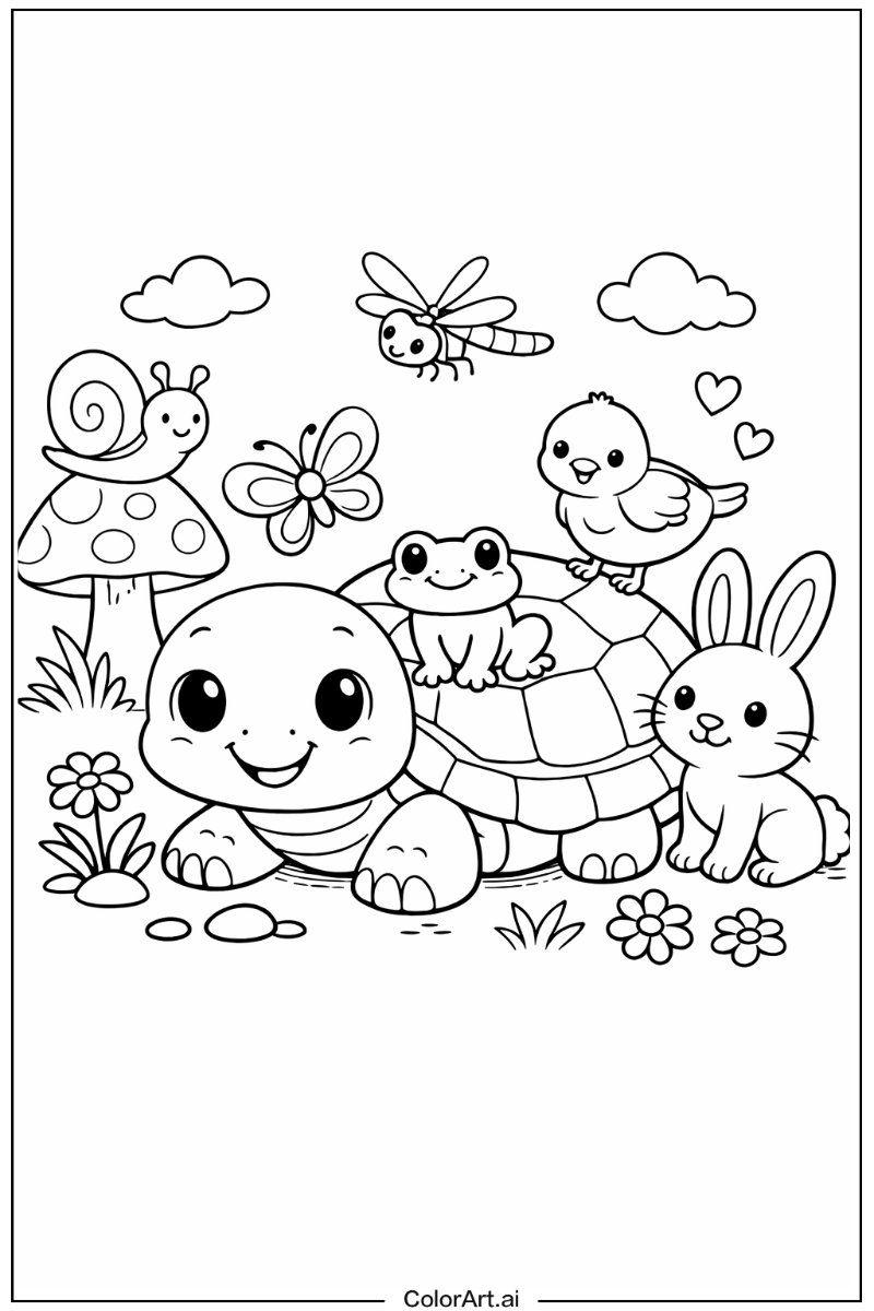 Turtle with Friends 4