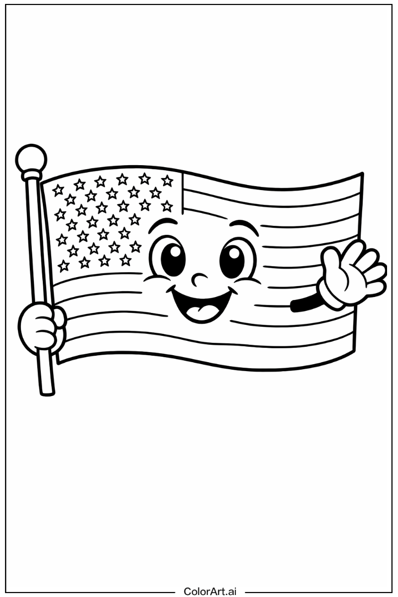 Happy united states flag 2