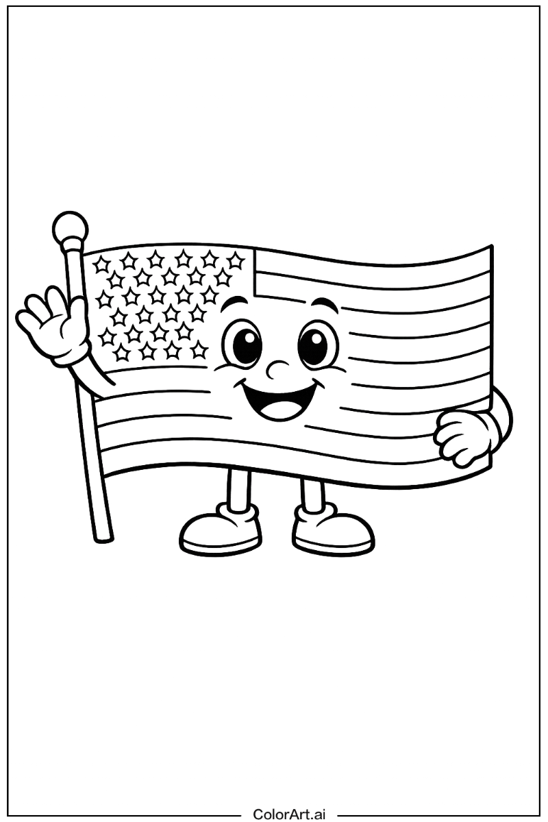 Happy united states flag 1