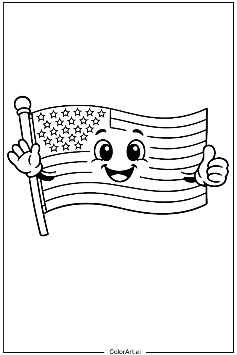 Happy united states flag 3