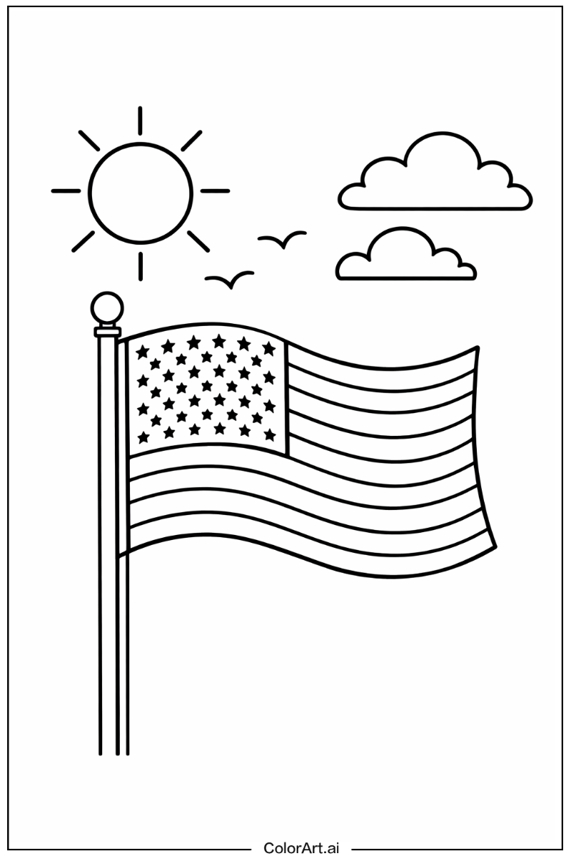 united states flag Under the Sun 3