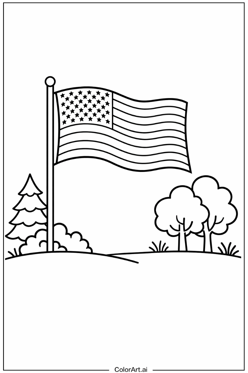 united states flag in Nature 3
