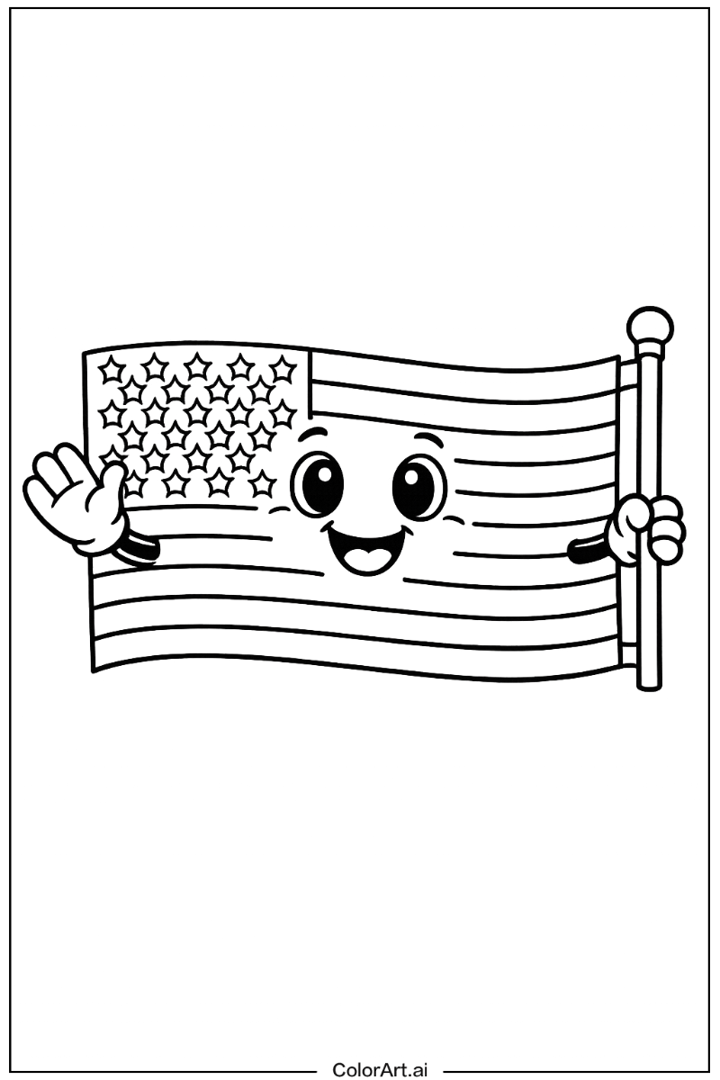 Happy united states flag 4