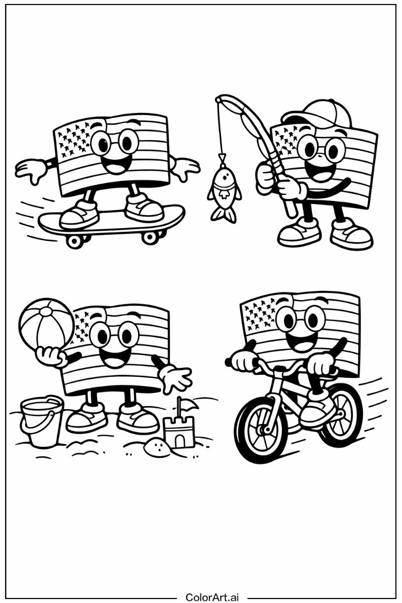 united states flag Having Fun 4