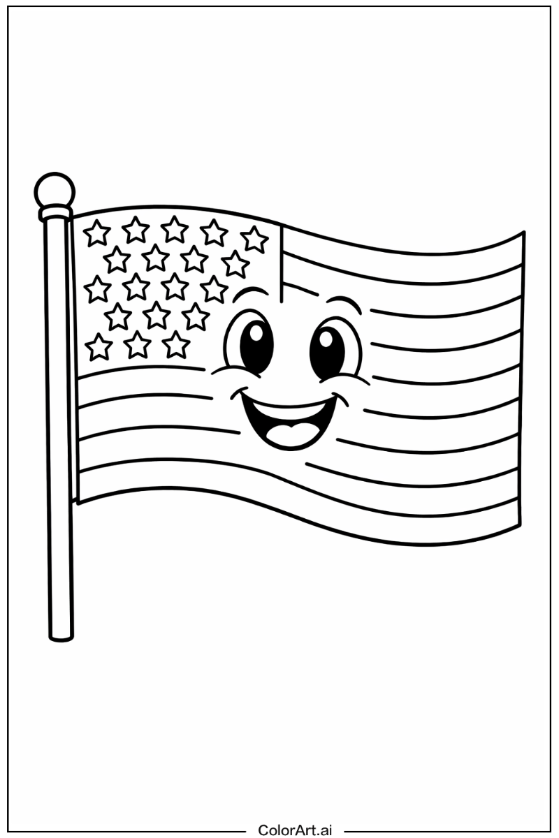 Smiling united states flag 5