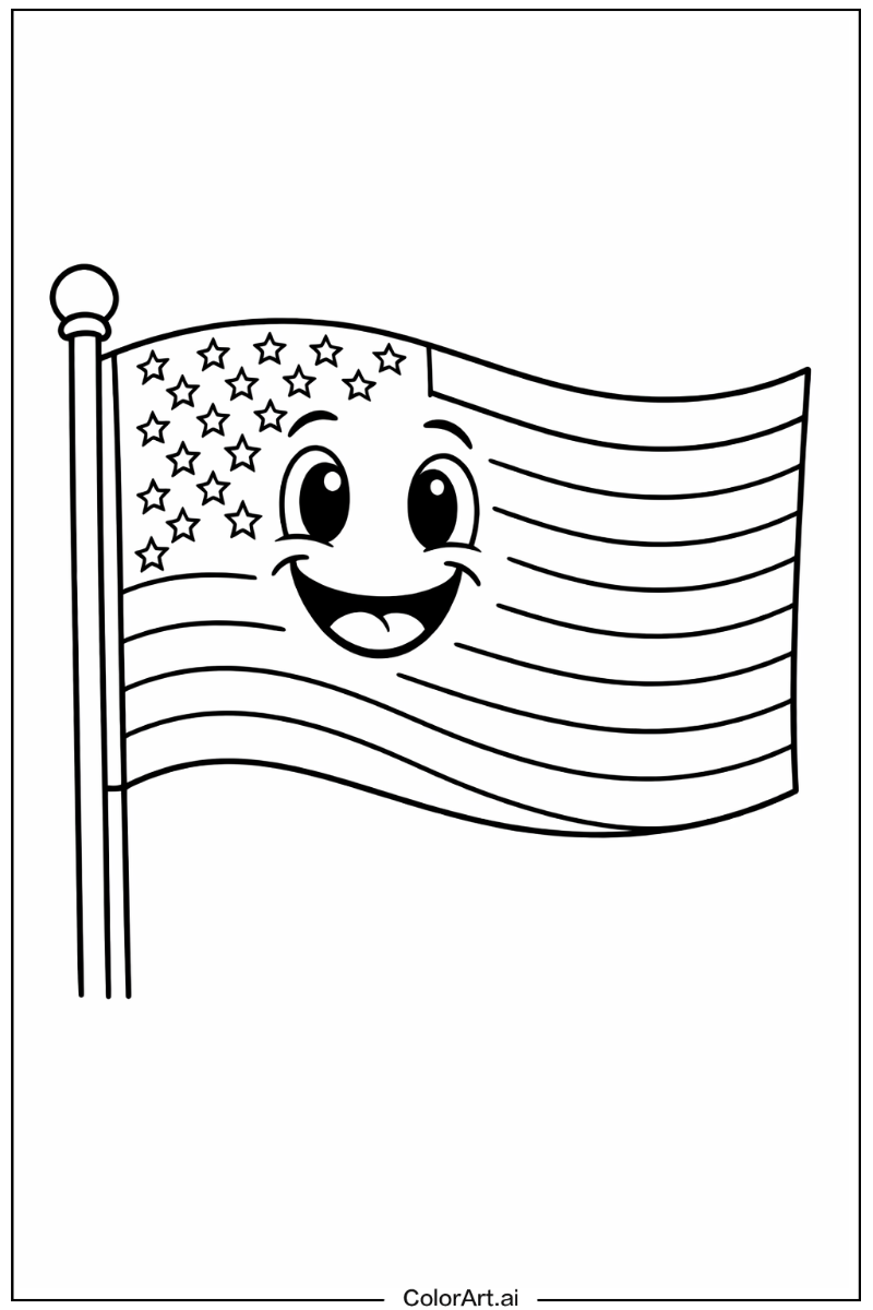 Smiling united states flag 1