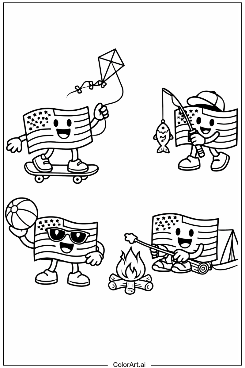 united states flag Having Fun 1