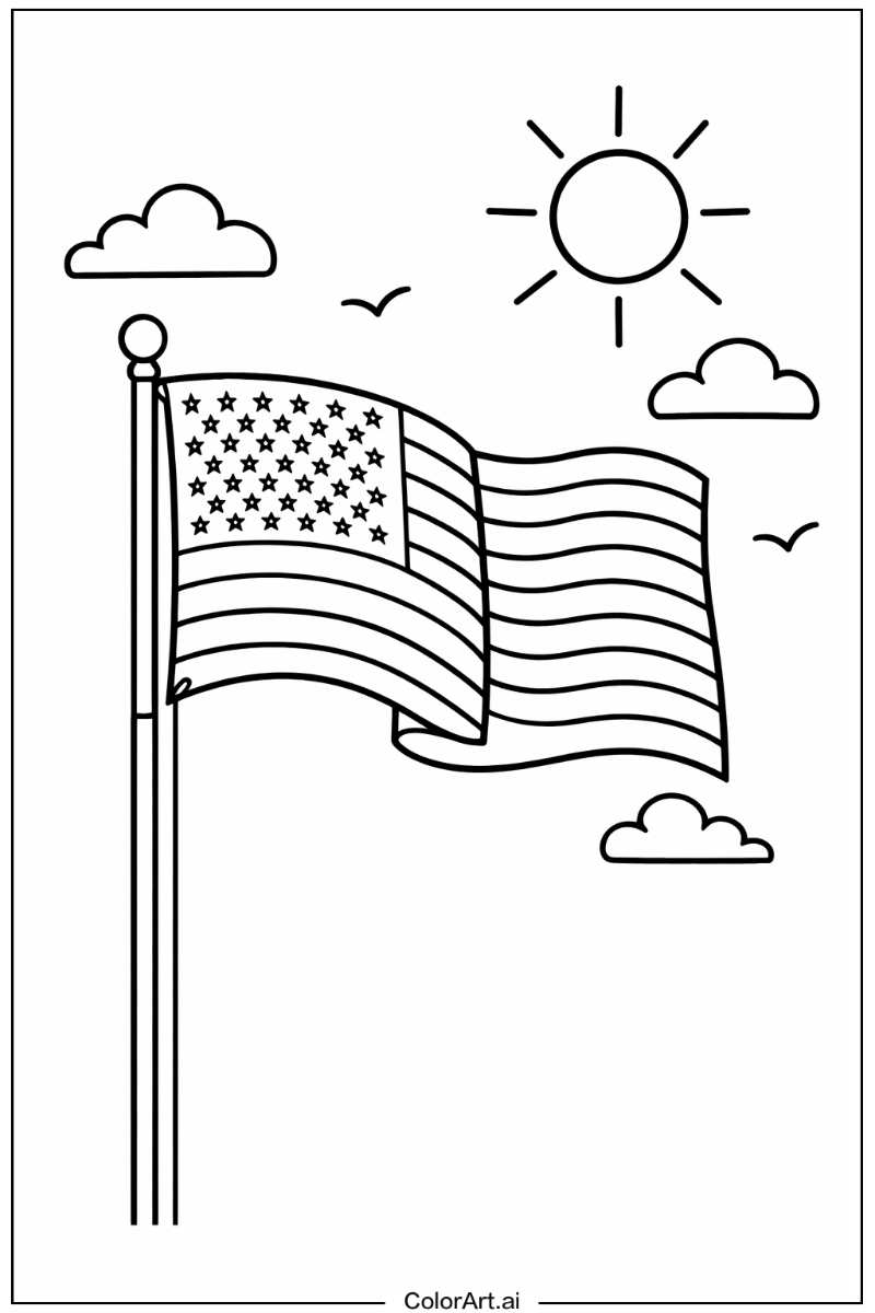 USA flag Under the Sun 2