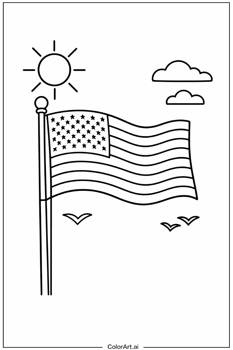 USA flag Under the Sun 3