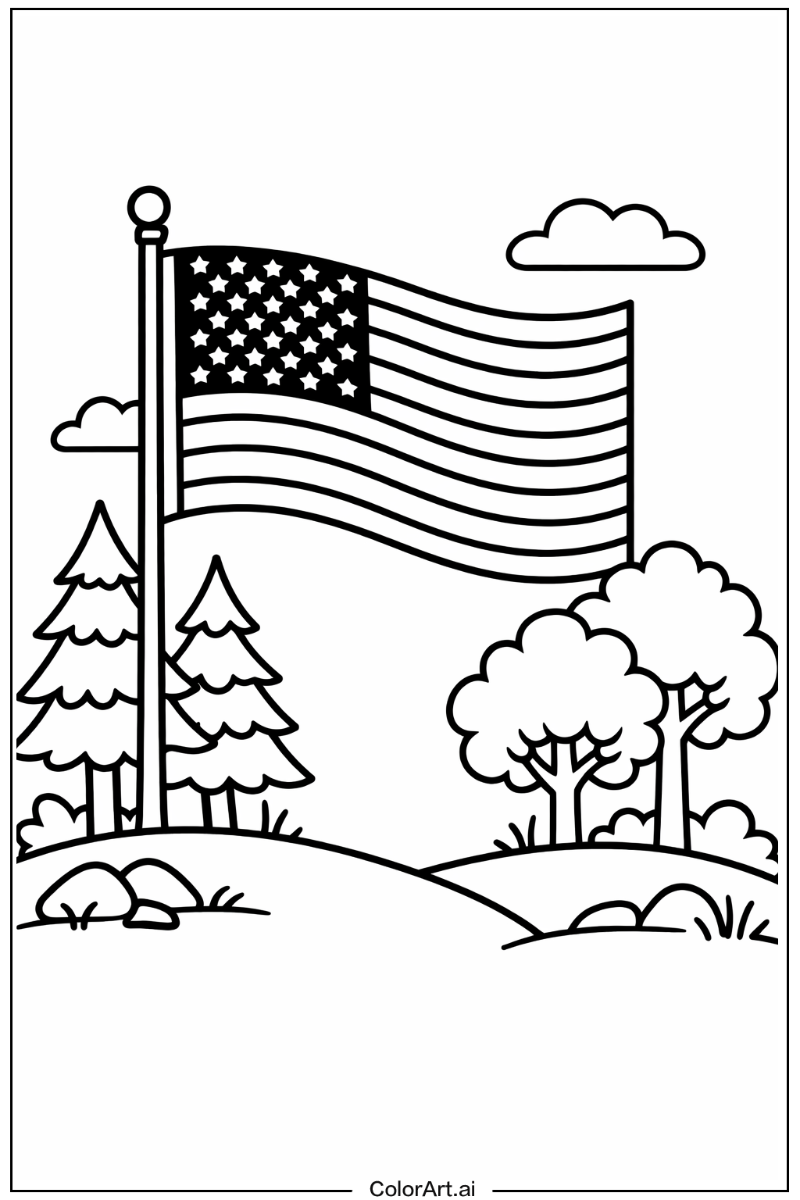 USA flag in Nature 3