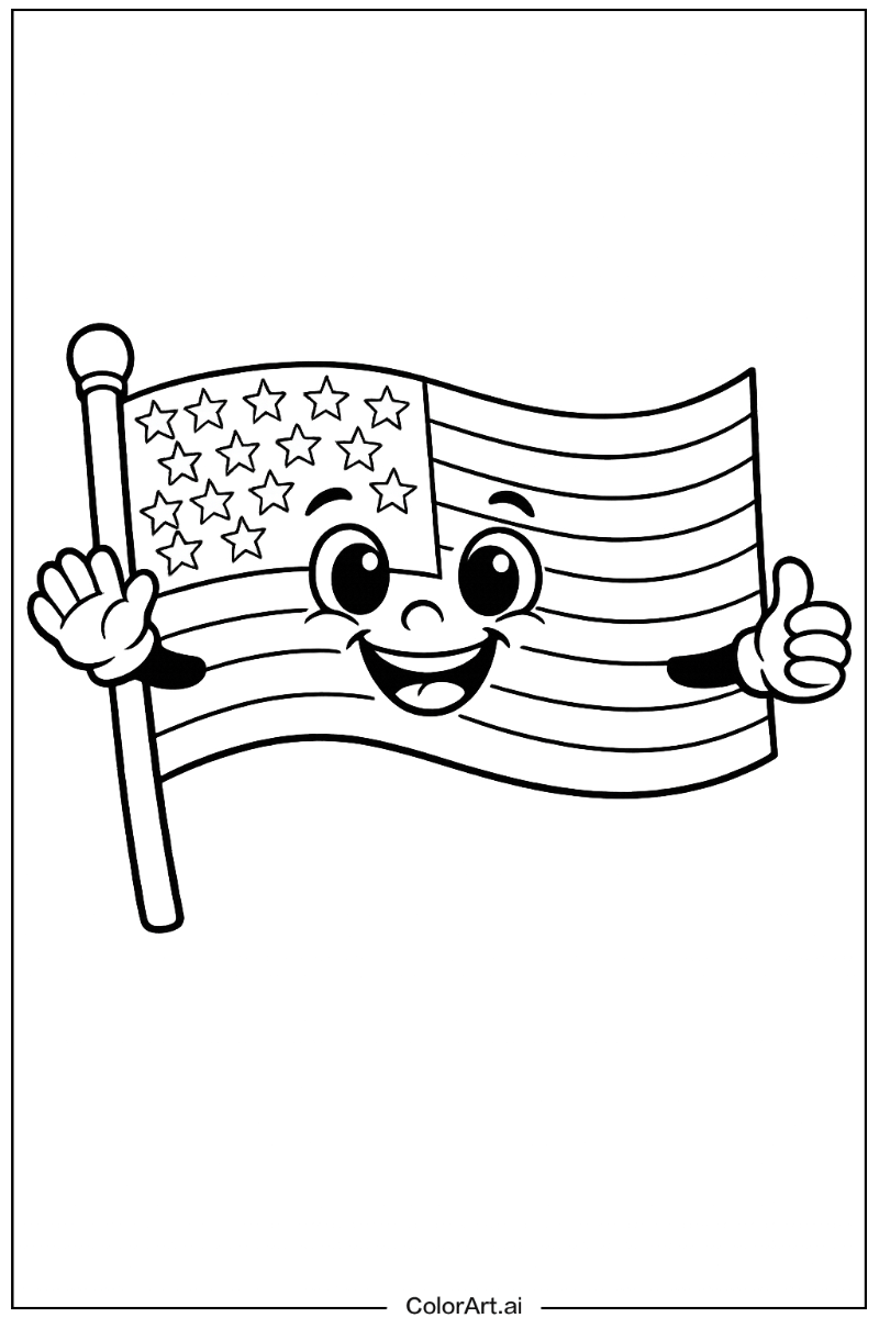 Happy USA flag 4