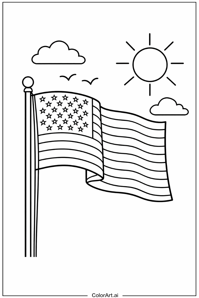 USA flag Under the Sun 1