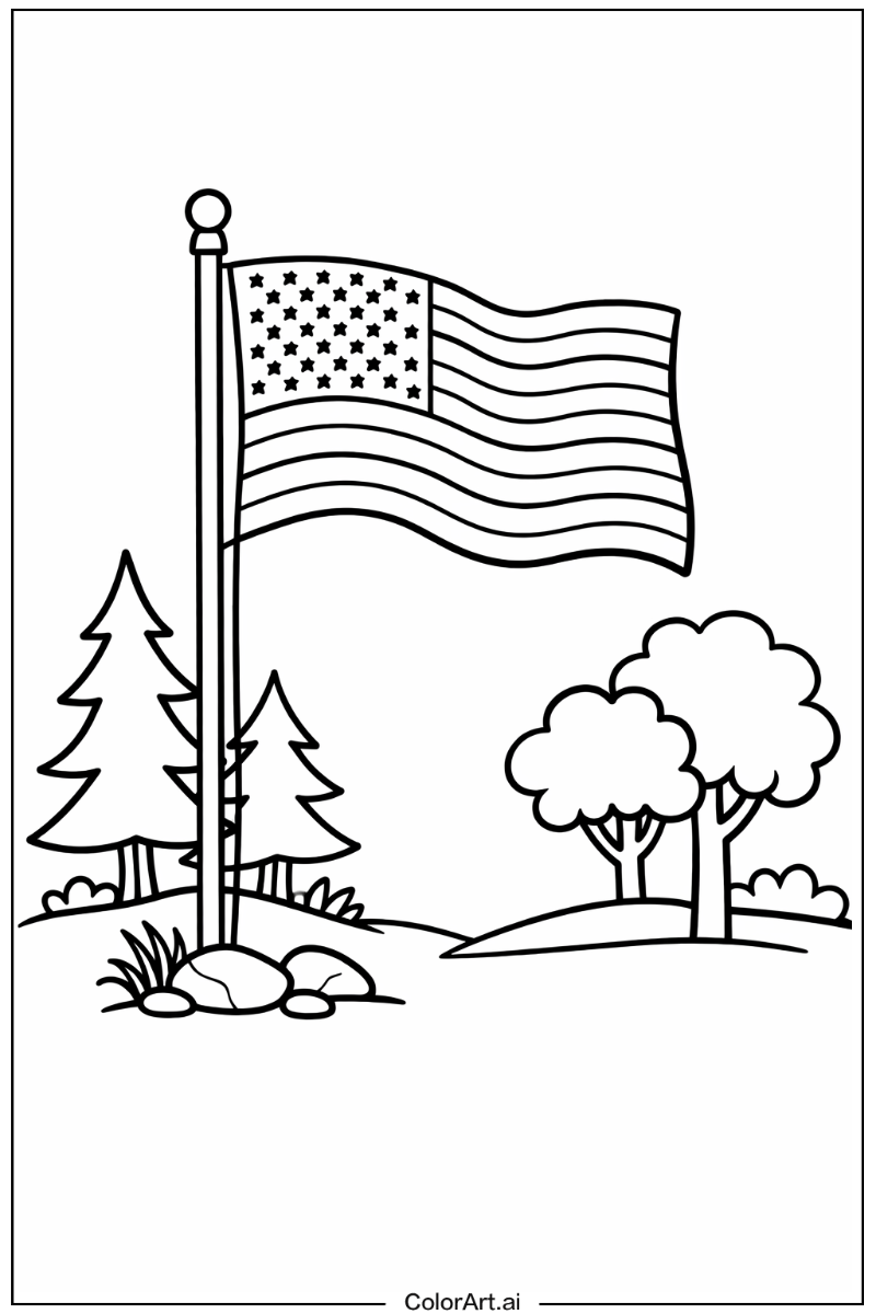 USA flag in Nature 1