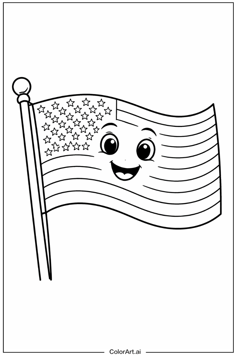 Smiling USA flag 1