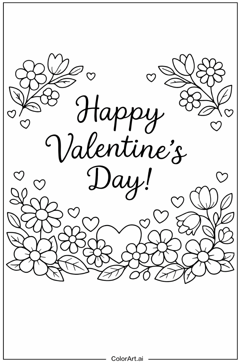 Valentine with Flowers 2