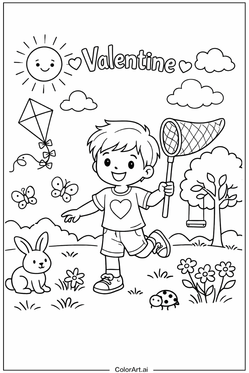 Valentine Playing Outside 3