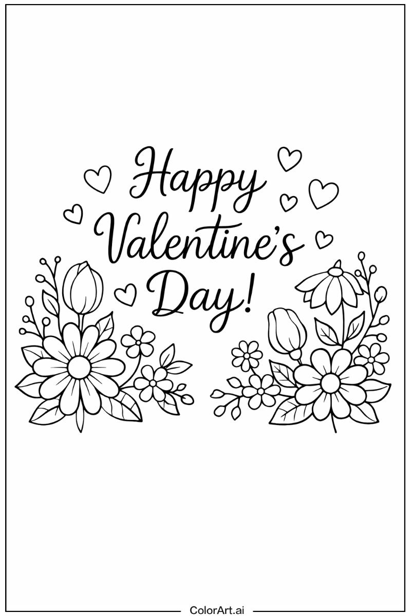 Valentine with Flowers 3